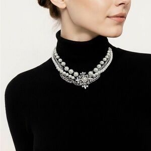 Silver and Pearl Necklace